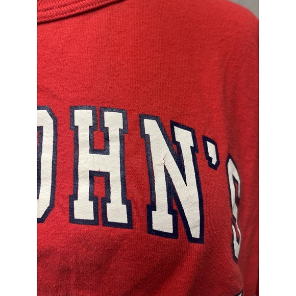 Vintage St John's University Red Storm Crop Top Large 90s Champion - Picture 3 of 11